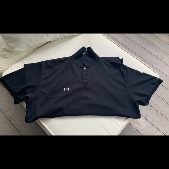 🌿Under Armour Men’s Polo Short-Sleeved Shirt Black Size XL🌿 - Picture 3 of 6